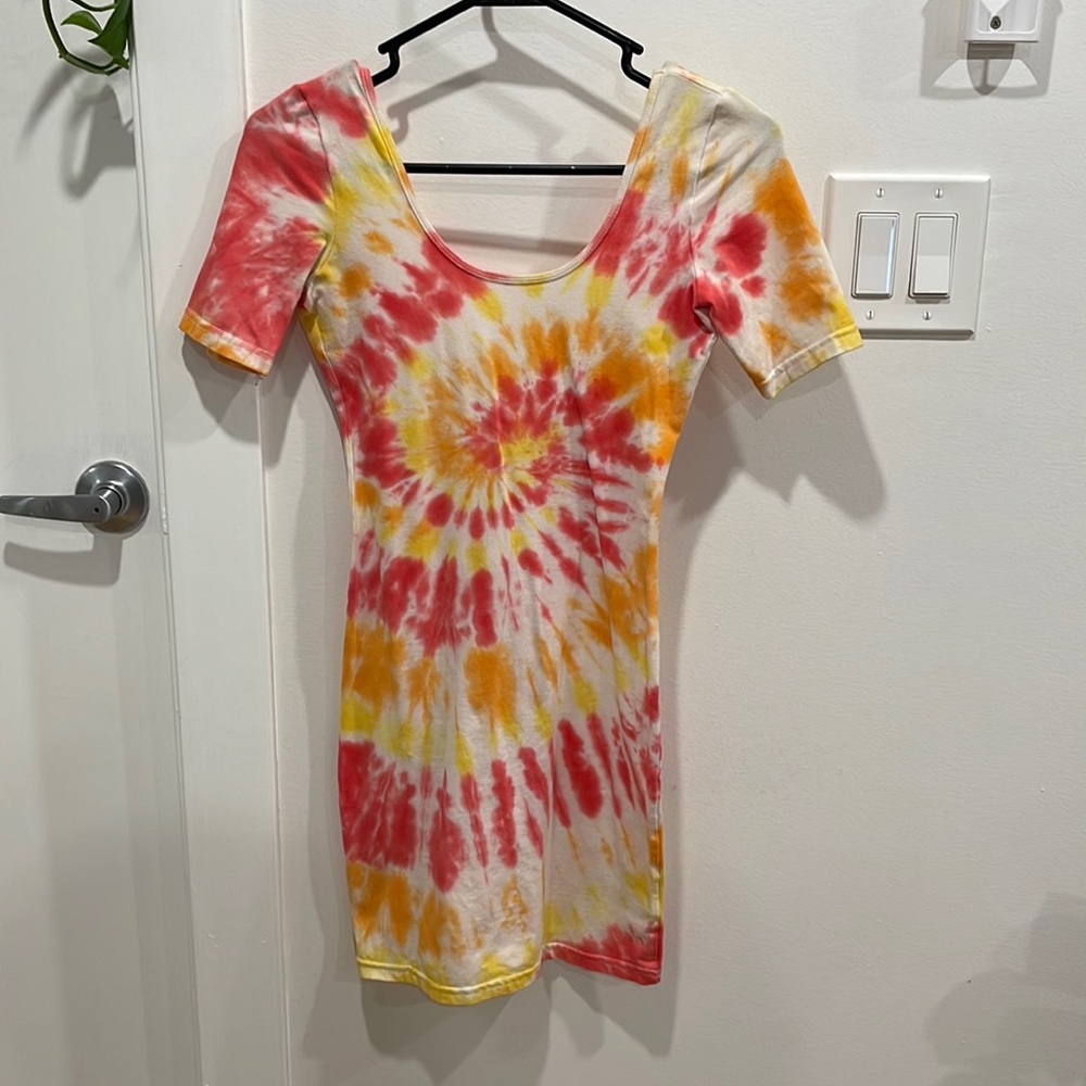 Tie dye bodycon dress